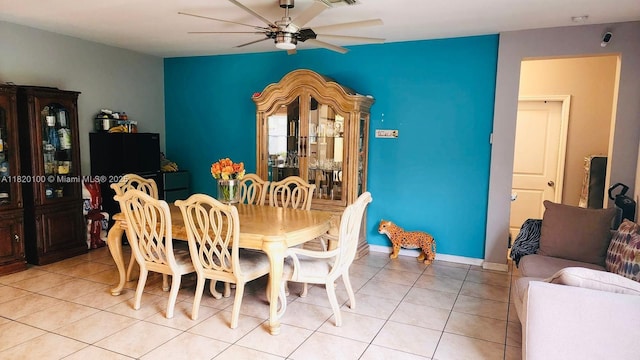 2190 SE 2nd St, Homestead, FL 33033 - dining space with ceiling fan and light tile patterned floors