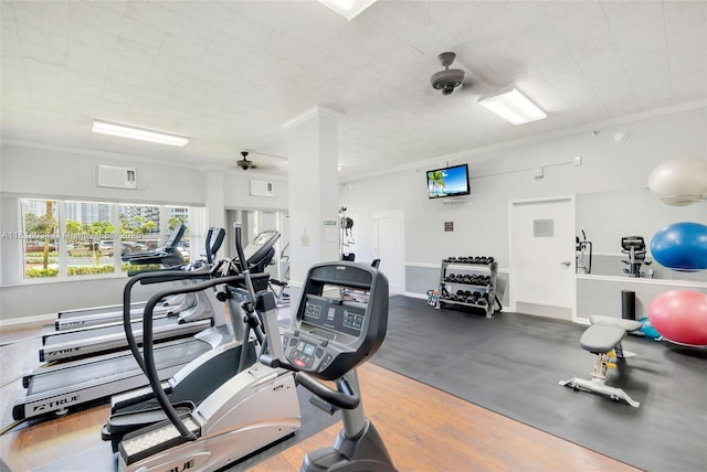 3200 NE 36th St Unit 1221, Fort Lauderdale, FL 33308 - gym with ornamental molding