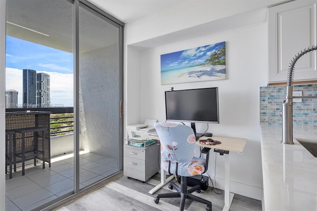 19195 NE 36th Ct Unit 1407, Aventura, FL 33180 - office area featuring light wood-type flooring