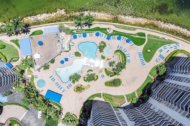 19195 NE 36th Ct Unit 1407, Aventura, FL 33180 - drone / aerial view of a pool area