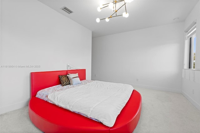 13005 Addilyn Ct, Davie, FL 33325 - bedroom with carpet flooring and a chandelier