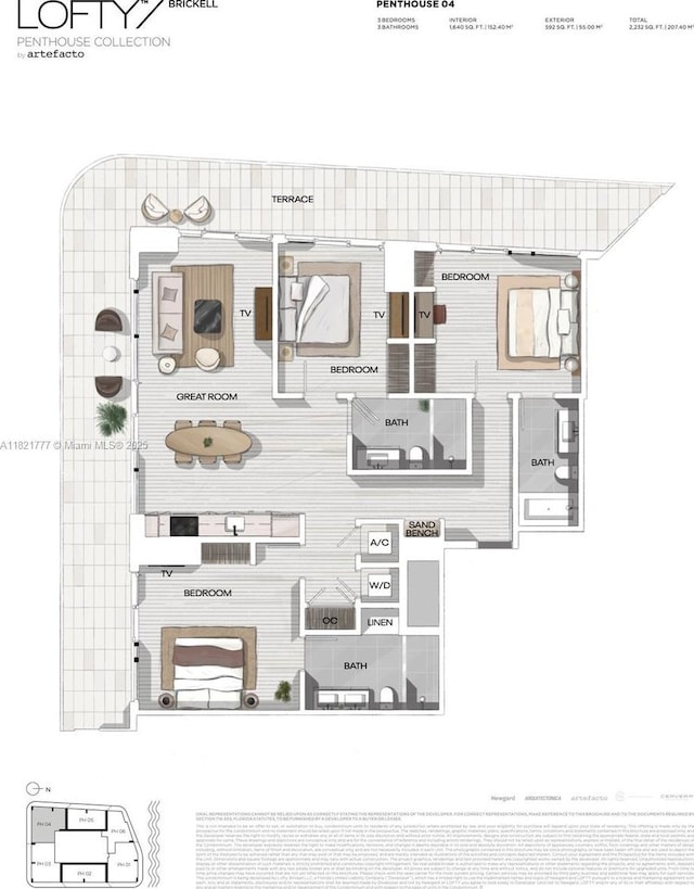 99 SW 7th St Unit 3904, Miami, FL 33130 - view of property floor plan