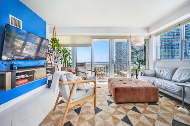 1920 S Ocean Dr Unit 901, Fort Lauderdale, FL 33316 - living room featuring tile patterned flooring