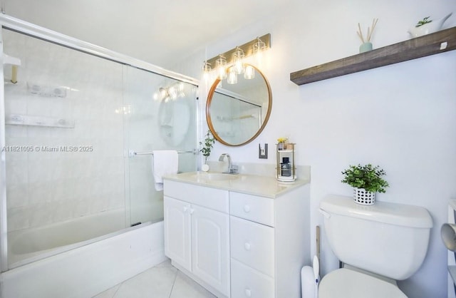 1920 S Ocean Dr Unit 901, Fort Lauderdale, FL 33316 - bathroom featuring vanity, bath / shower combo with glass door, and tile patterned flooring