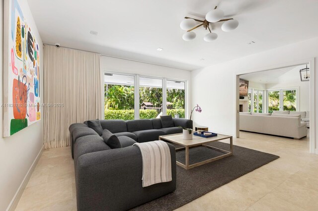 11100 Paradela St, Coral Gables, FL 33156 - living area with baseboards