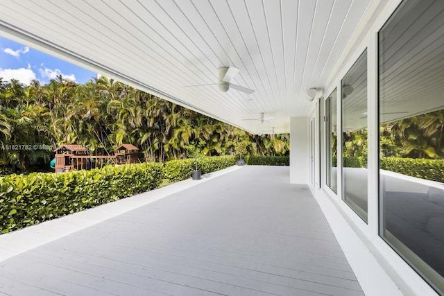 11100 Paradela St, Coral Gables, FL 33156 - view of patio with ceiling fan