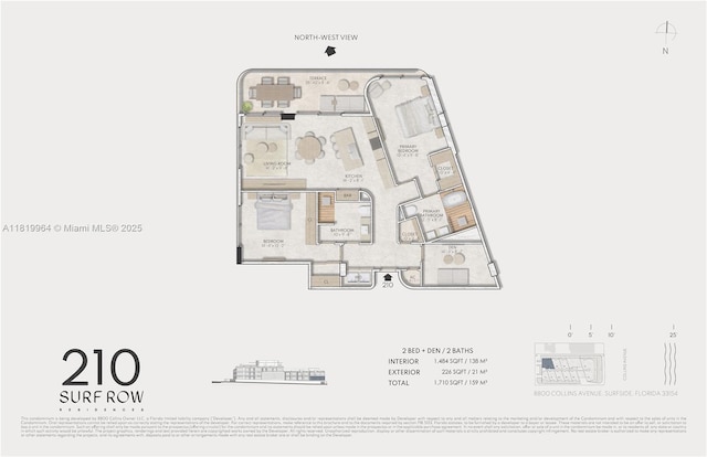 8800 Collins Ave Unit 210, Surfside, FL 33154 - view of home floor plan