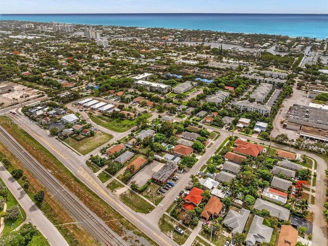 107 Central Ave, Delray Beach, FL 33483 - aerial view of property's location featuring a large body of water and nearby suburban area