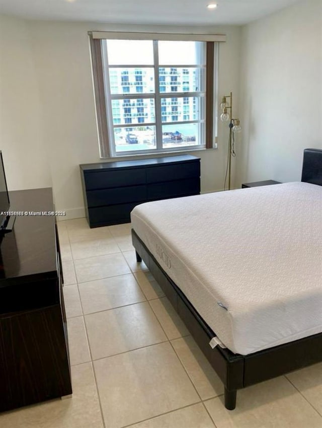 1965 S Ocean Dr Unit 5B, Hallandale Beach, FL 33009 - bedroom featuring light tile patterned floors and recessed lighting