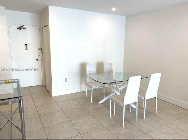 1965 S Ocean Dr Unit 5B, Hallandale Beach, FL 33009 - dining space with light tile patterned floors and recessed lighting