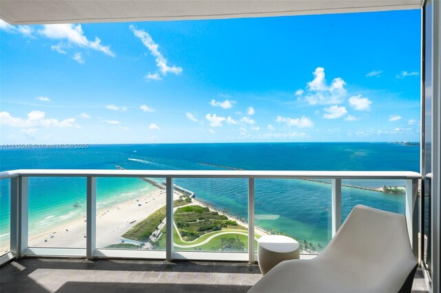 100 S Pointe Dr Unit 3003, Miami Beach, FL 33139 - balcony featuring view of water and beach