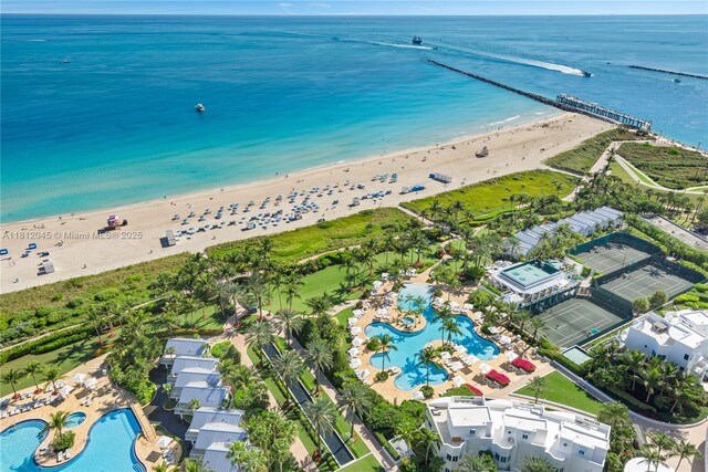 100 S Pointe Dr Unit 3003, Miami Beach, FL 33139 - drone / aerial view of a pool and unending shoreline