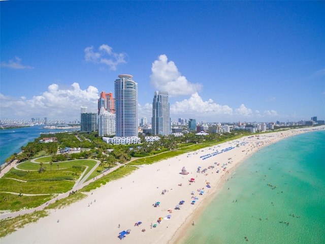 100 S Pointe Dr Unit 3003, Miami Beach, FL 33139 - water view with nearby beach and city skyline