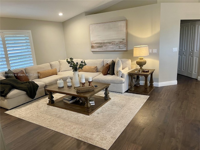 4370 NW 62nd Ter, Coral Springs, FL 33067 - living room featuring dark wood-style floors and recessed lighting