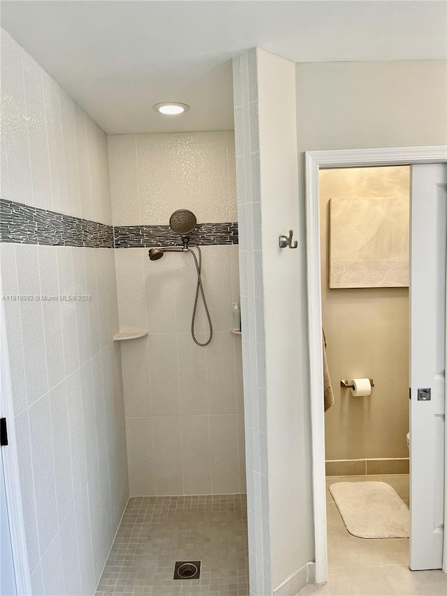 4370 NW 62nd Ter, Coral Springs, FL 33067 - full bathroom featuring a tile shower, tile patterned floors, and recessed lighting