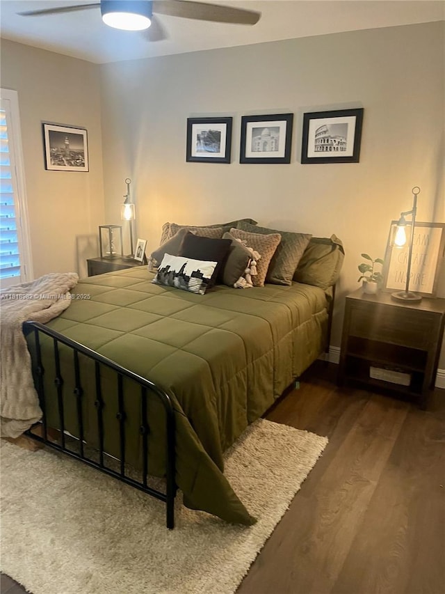 4370 NW 62nd Ter, Coral Springs, FL 33067 - bedroom featuring wood finished floors and a ceiling fan