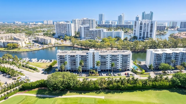 400 Diplomat Pkwy Unit 302, Hallandale Beach, FL 33009 - bird's eye view of a nearby body of water and city skyline