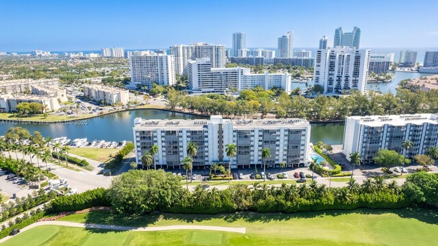 400 Diplomat Pkwy Unit 302, Hallandale Beach, FL 33009 - bird's eye view of a nearby body of water and city skyline