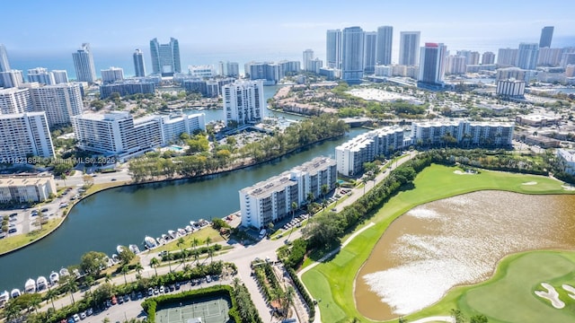 400 Diplomat Pkwy Unit 302, Hallandale Beach, FL 33009 - bird's eye view of skyline and a large body of water