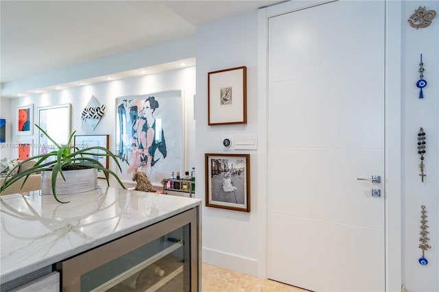 901 Brickell Key Blvd Unit 2602, Miami, FL 33131 - corridor featuring beverage cooler