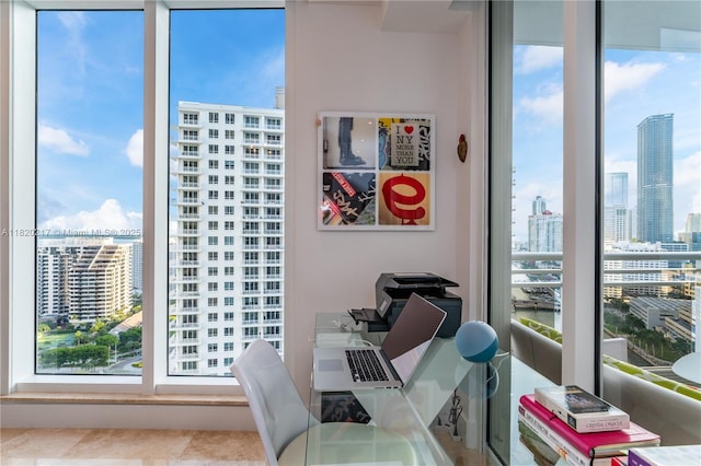 901 Brickell Key Blvd Unit 2602, Miami, FL 33131 - office with a skyline view and healthy amount of natural light