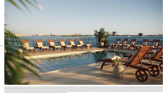 710 NE 29th St Unit 3901, Miami, FL 33137 - community pool with a view of skyline and a water view