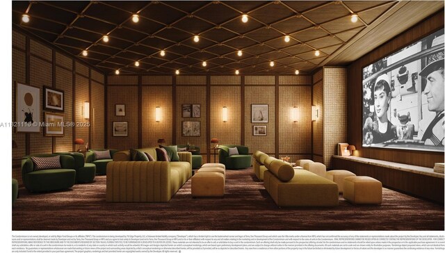 710 NE 29th St Unit 3901, Miami, FL 33137 - view of carpeted home theater