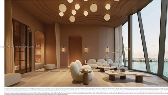 710 NE 29th St Unit 3002, Miami, FL 33137 - community lobby with floor to ceiling windows