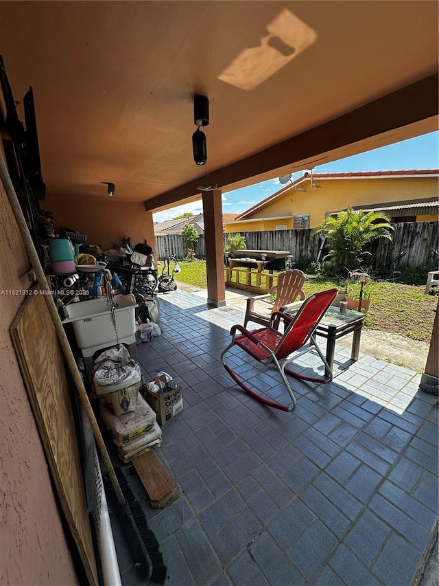 7535 W 5th Ct, Hialeah, FL 33014 - fenced backyard featuring a patio