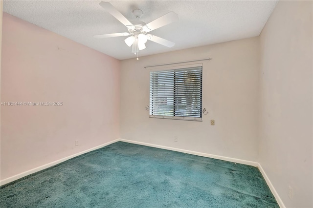 1798 Maplewood Trl, Coconut Creek, FL 33063 - carpeted empty room with a textured ceiling and ceiling fan