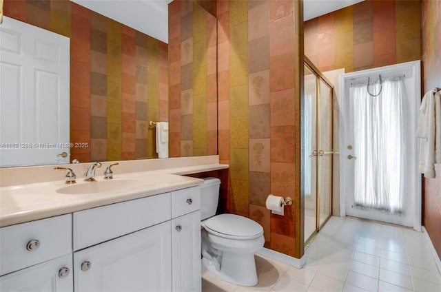1925 NW 167th Ter, Pembroke Pines, FL 33028 - full bathroom with tile patterned flooring, vanity, and a shower stall
