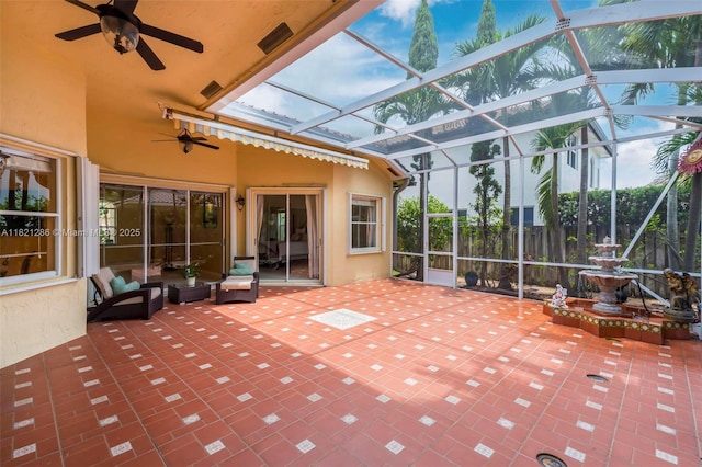 1925 NW 167th Ter, Pembroke Pines, FL 33028 - sunroom with a ceiling fan