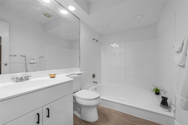 14821 SW 148th St Cir, Miami, FL 33196 - bathroom featuring vanity, wood finished floors, and shower / bathtub combination