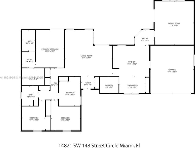 14821 SW 148th St Cir, Miami, FL 33196 - view of property floor plan