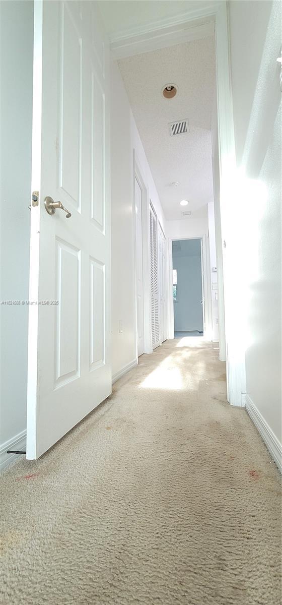 975 NE 42nd Pl, Homestead, FL 33033 - hallway with light colored carpet and baseboards