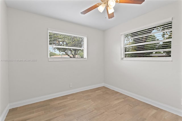 421 SW 64th Ter, Margate, FL 33068 - spare room featuring light wood-type flooring and a ceiling fan