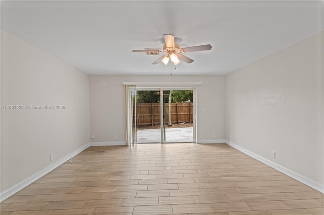 421 SW 64th Ter, Margate, FL 33068 - empty room featuring ceiling fan and light wood-type flooring