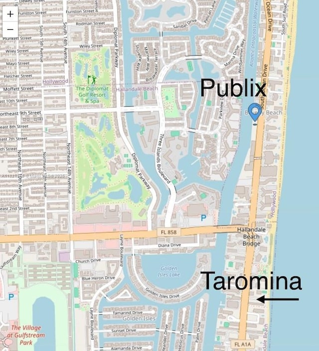 1936 S Ocean Dr Unit 7C, Hallandale Beach, FL 33009 - map of property location