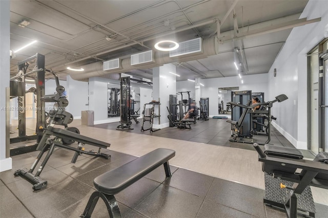 1901 Brickell Ave Unit B1508, Miami, FL 33129 - exercise room with baseboards
