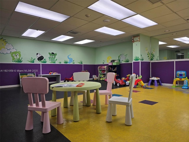 1901 Brickell Ave Unit B1508, Miami, FL 33129 - playroom featuring a paneled ceiling