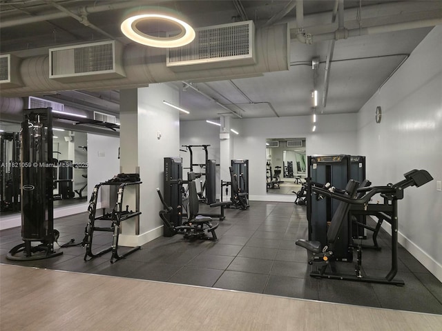 1901 Brickell Ave Unit B1508, Miami, FL 33129 - gym featuring baseboards