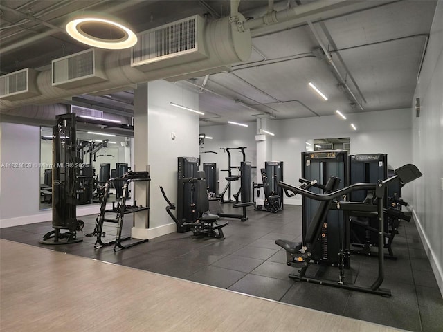 1901 Brickell Ave Unit B1508, Miami, FL 33129 - exercise room with baseboards