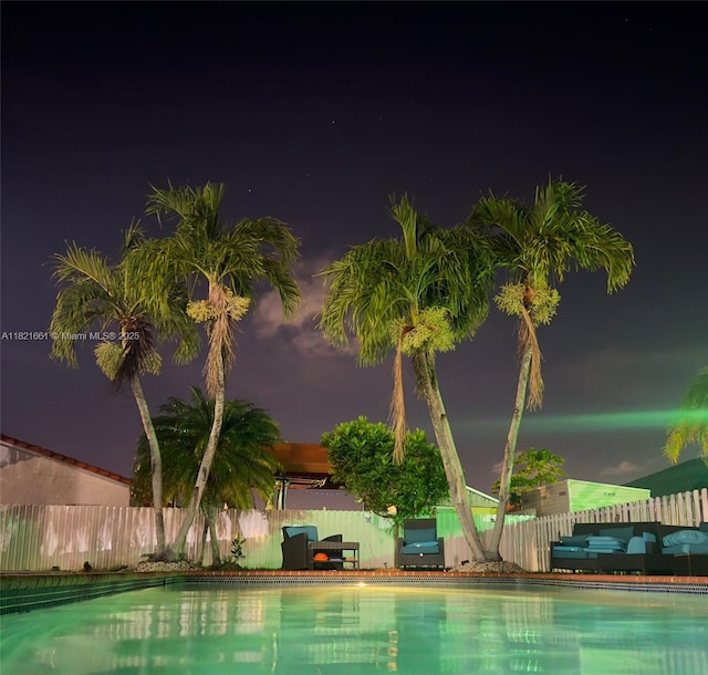 12923 SW 207th Ter, Miami, FL 33177 - view of pool at twilight