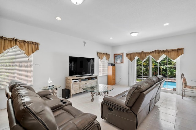 16132 SW 147th Ln, Miami, FL 33196 - living room with light tile patterned flooring and recessed lighting