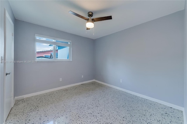 3731 SW 88th Pl, Miami, FL 33165 - unfurnished room with ceiling fan and speckle patterned floor