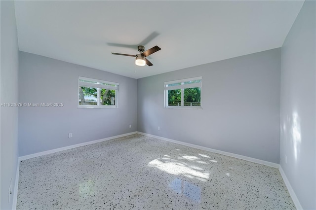 3731 SW 88th Pl, Miami, FL 33165 - empty room featuring a ceiling fan and baseboards