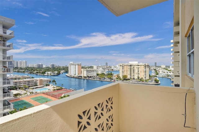 1833 S Ocean Dr Unit 1402, Hallandale Beach, FL 33009 - balcony featuring a water view and a city view