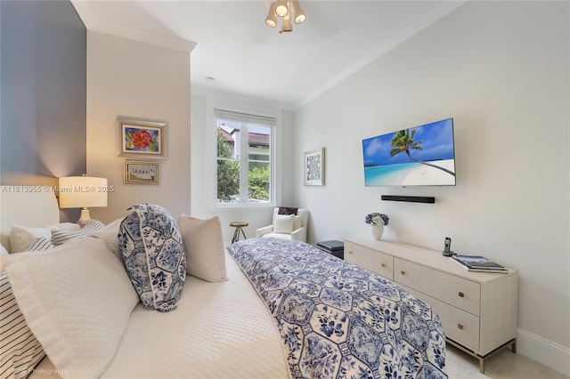 647 Almeria Ave, Coral Gables, FL 33134 - bedroom featuring crown molding and baseboards