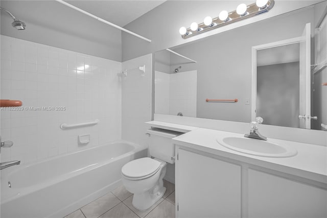 502 Westree Ln, Plantation, FL 33324 - bathroom with shower / tub combination, tile patterned flooring, and vanity