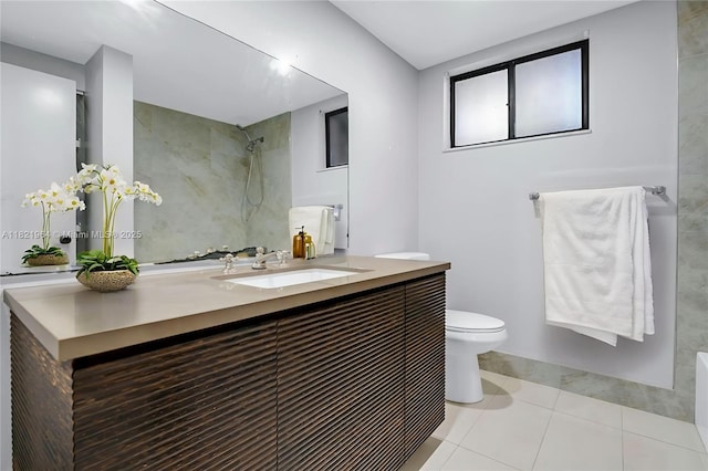 511 Ives Dairy Rd Unit 104-6, Miami, FL 33179 - bathroom with vanity, a shower, and tile patterned flooring